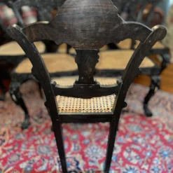 Mid 1800's Anglo-Indian Ebony Carved Chairs- Set Of 6 -chairish shop mid 1800s anglo indian ebony carved chairs set of 6 0257 scaled