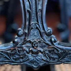 Mid 1800's Anglo-Indian Ebony Carved Chairs- Set Of 6 -chairish shop mid 1800s anglo indian ebony carved chairs set of 6 2465