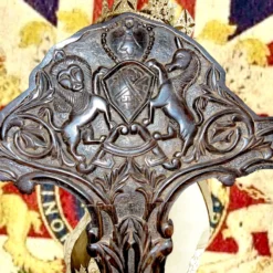 Mid 1800's Anglo-Indian Ebony Carved Chairs- Set Of 6 -chairish shop mid 1800s anglo indian ebony carved chairs set of 6 7058