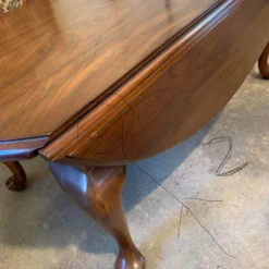 Mid 20th Century Henkel-Harris Co. Solid Black Walnut Drop Leaf Accent Coffee Table (1900’s) -chairish shop mid 20th century henkel harris co solid black walnut drop leaf accent coffee table 1900s 2548