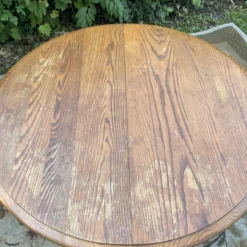 Mid 20th Century S. Bent Bros Colonial Round Table With Brass Accents -chairish shop mid 20th century s bent bros colonial round table with brass accents 1265