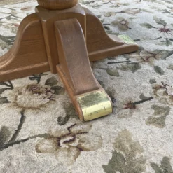 Mid 20th Century S. Bent Bros Colonial Round Table With Brass Accents -chairish shop mid 20th century s bent bros colonial round table with brass accents 9205