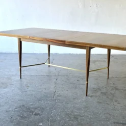 Mid Century 1950's Mahogany & Brass X Cross Dining Table By Paul McCobb For Calvin -chairish shop mid century 1950s mahogany and brass x cross dining table by paul mccobb for calvin 1354
