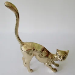 Mid-Century 1960's-1970's Large Polished Brass Cat With Accentuated Tail "On The Prowl" 13 Mid-Century 1960's-1970's Large Polished Brass Cat With Accentuated Tail "On The Prowl" -chairish shop mid century 1960s 1970s large polished brass cat with accentuated tail on the prowl 0282 scaled