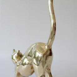 Mid-Century 1960's-1970's Large Polished Brass Cat With Accentuated Tail "On The Prowl" 16 Mid-Century 1960's-1970's Large Polished Brass Cat With Accentuated Tail "On The Prowl" -chairish shop mid century 1960s 1970s large polished brass cat with accentuated tail on the prowl 3155 scaled