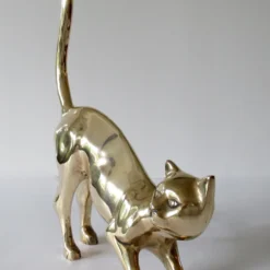 Mid-Century 1960's-1970's Large Polished Brass Cat With Accentuated Tail "On The Prowl" 12 Mid-Century 1960's-1970's Large Polished Brass Cat With Accentuated Tail "On The Prowl" -chairish shop mid century 1960s 1970s large polished brass cat with accentuated tail on the prowl 6347 scaled