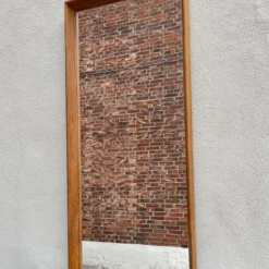 Mid-Century Danish Full Size Wall Mirror In Oak By Aarhus G&S, 1960s -chairish shop mid century danish full size wall mirror in oak by aarhus gands 1960s 0504