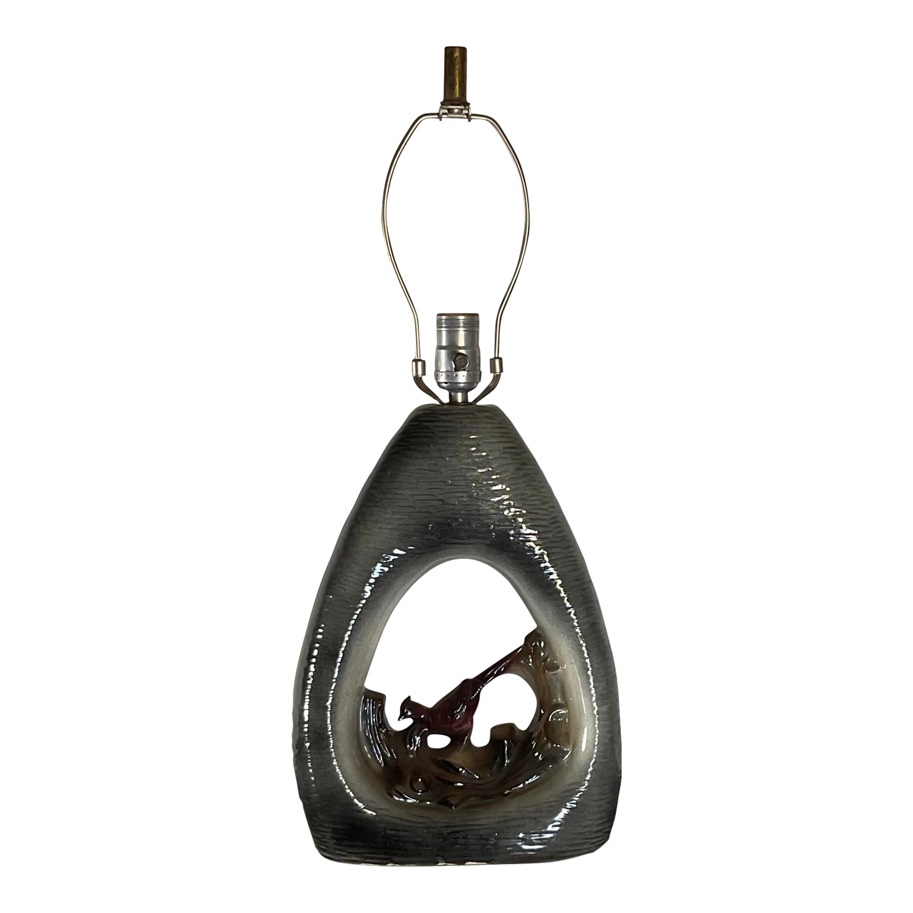 Mid-Century Haeger Vintage 1950's Pheasant Bird Ceramic Gray Table Tv Lamp Double Illumination 1 Mid-Century Haeger Vintage 1950's Pheasant Bird Ceramic Gray Table Tv Lamp Double Illumination