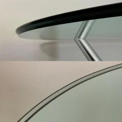 Mid Century Italian Chrome X-Base Trestle Dining Clear Glass Top Table. Italy C. 70's -chairish shop mid century italian chrome x base trestle dining clear glass top table italy c 70s 5318