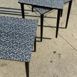 Mid Century Modern 1950’s Geometric Set Of 3 Stacking Tables -chairish shop mid century modern 1950s geometric set of 3 stacking tables 3782