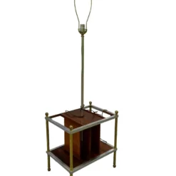 Mid-Century Modern Floor Lamp With Magazine Rack 1950’s -chairish shop mid century modern floor lamp with magazine rack 1950s 1283