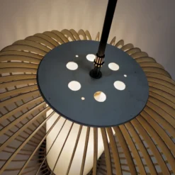 Mid Century Modern Slat Pendant 1950's - 60's -chairish shop mid century modern slat pendant 1950s 60s 3213 scaled