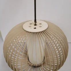 Mid Century Modern Slat Pendant 1950's - 60's -chairish shop mid century modern slat pendant 1950s 60s 4539 scaled