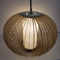 Mid Century Modern Slat Pendant 1950's - 60's -chairish shop mid century modern slat pendant 1950s 60s 5041 scaled