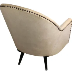 Mid Century Vinyl Swivel Tub Chair With Nail Head Stud Trim C 1950/1960's -chairish shop mid century vinyl swivel tub chair with nail head stud trim c 19501960s 2719