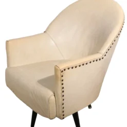 Mid Century Vinyl Swivel Tub Chair With Nail Head Stud Trim C 1950/1960's -chairish shop mid century vinyl swivel tub chair with nail head stud trim c 19501960s 3793