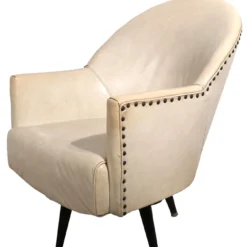 Mid Century Vinyl Swivel Tub Chair With Nail Head Stud Trim C 1950/1960's -chairish shop mid century vinyl swivel tub chair with nail head stud trim c 19501960s 5258
