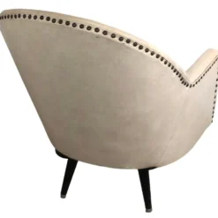 Mid Century Vinyl Swivel Tub Chair With Nail Head Stud Trim C 1950/1960's -chairish shop mid century vinyl swivel tub chair with nail head stud trim c 19501960s 5770