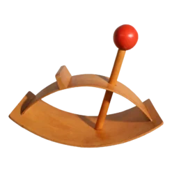 Modernist Bent Plywood Rocking Toy By Gloria Caranica For Creative Playthings 1960's