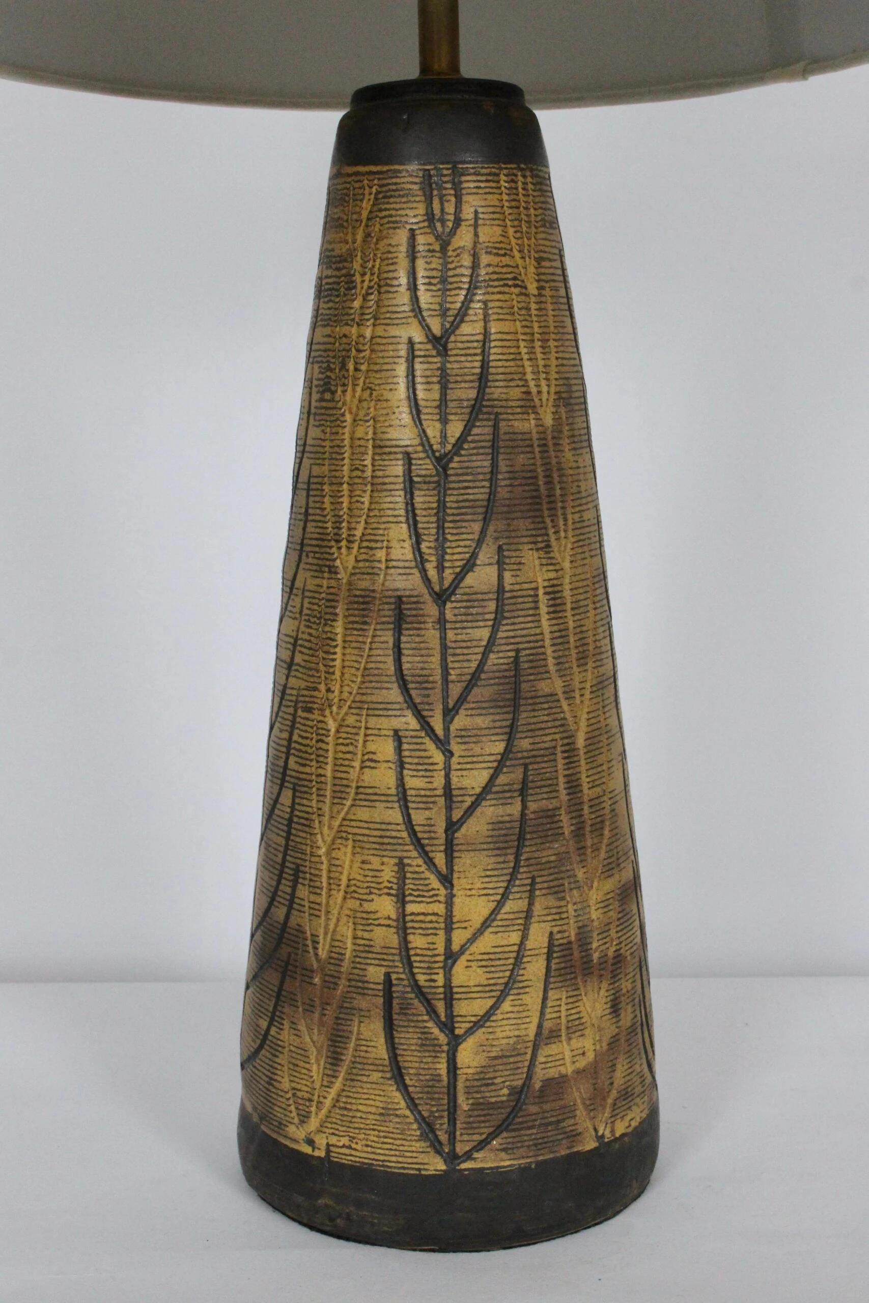 Nancy Wickham For Design Technics Incised Ceramic Lamp, 1950's 6 Nancy Wickham For Design Technics Incised Ceramic Lamp, 1950's - Image 6