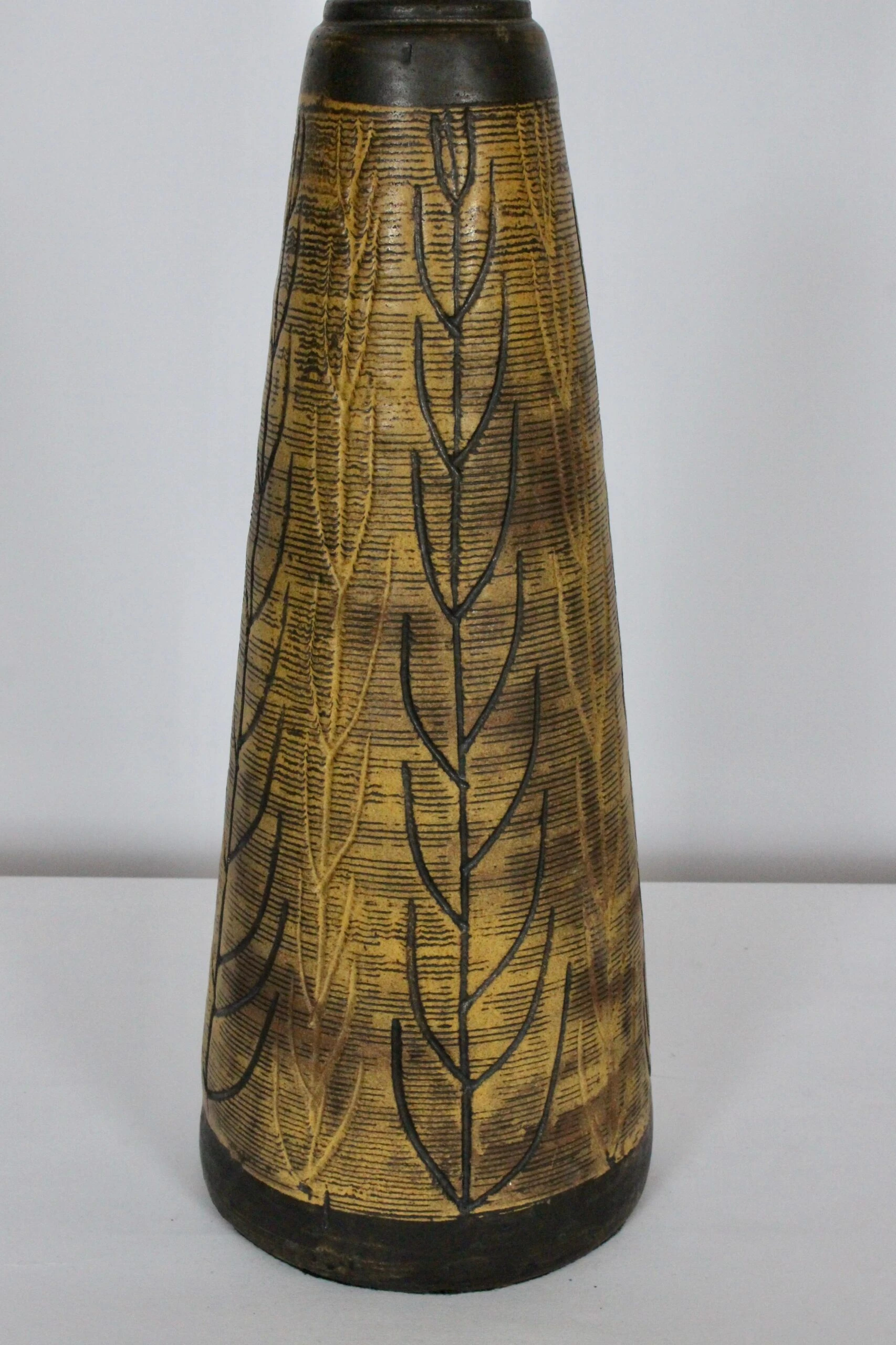 Nancy Wickham For Design Technics Incised Ceramic Lamp, 1950's 8 Nancy Wickham For Design Technics Incised Ceramic Lamp, 1950's - Image 8