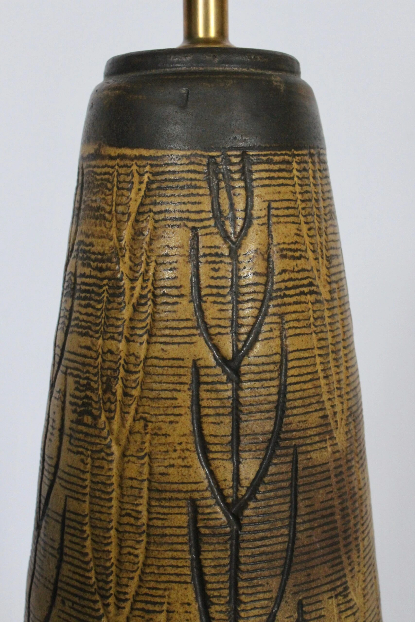 Nancy Wickham For Design Technics Incised Ceramic Lamp, 1950's 9 Nancy Wickham For Design Technics Incised Ceramic Lamp, 1950's - Image 9