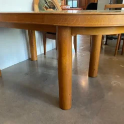 Oak And Green Ceramic Tile Dining Table, France, 1940-50's -chairish shop oak and green ceramic tile dining table france 1940 50s 2861