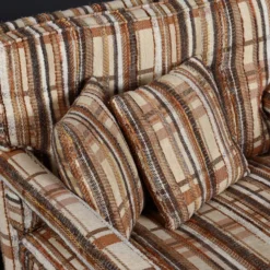 Original 1970’s Milo Baughman Style Brown And Beige Plaid Fabric Parsons Chairs -chairish shop original 1970s milo baughman style brown and beige plaid fabric parsons chairs 0283