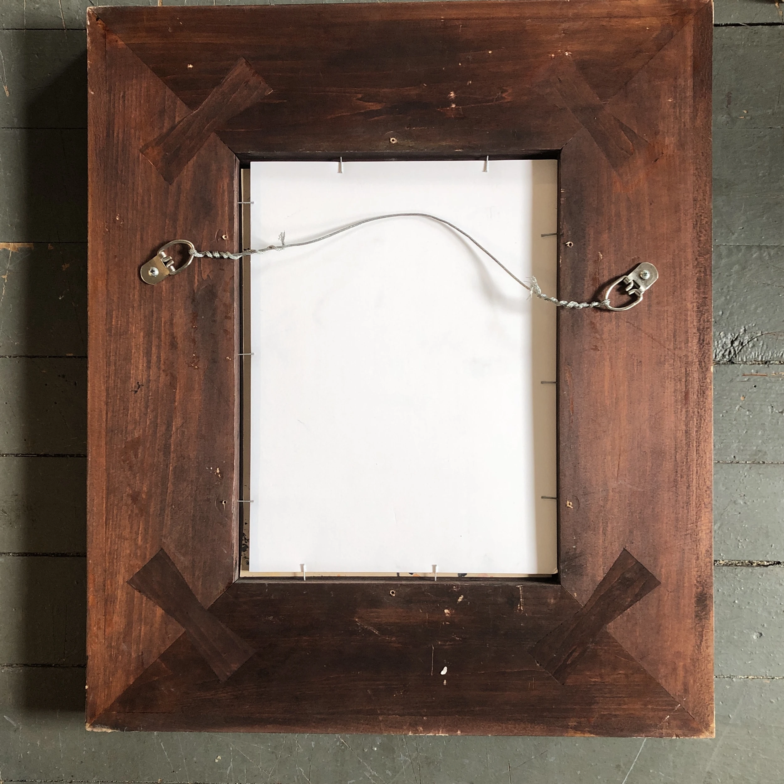 Original Vintage Abstract Modernist Painting Wide Black Frame 1970’s 3 Original Vintage Abstract Modernist Painting Wide Black Frame 1970’s - Image 3