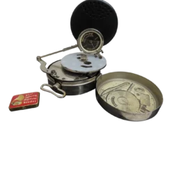 Front Page 4 Paillard Switzerland Mikiphone System Vadasz 1920's Pocket Phonograph W/Case