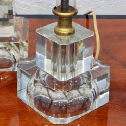 Pair Of Cut And Etched Crystal Art Deco Style Table Lamps, 1930's -chairish shop pair of cut and etched crystal art deco style table lamps 1930s 6998 scaled