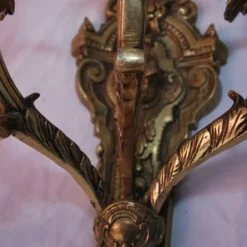 Pair Of French 1940's Brass Sconces With Cupids -chairish shop pair of french 1940s brass sconces with cupids 3896