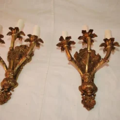 Pair Of French 1940's Brass Sconces With Cupids -chairish shop pair of french 1940s brass sconces with cupids 4720