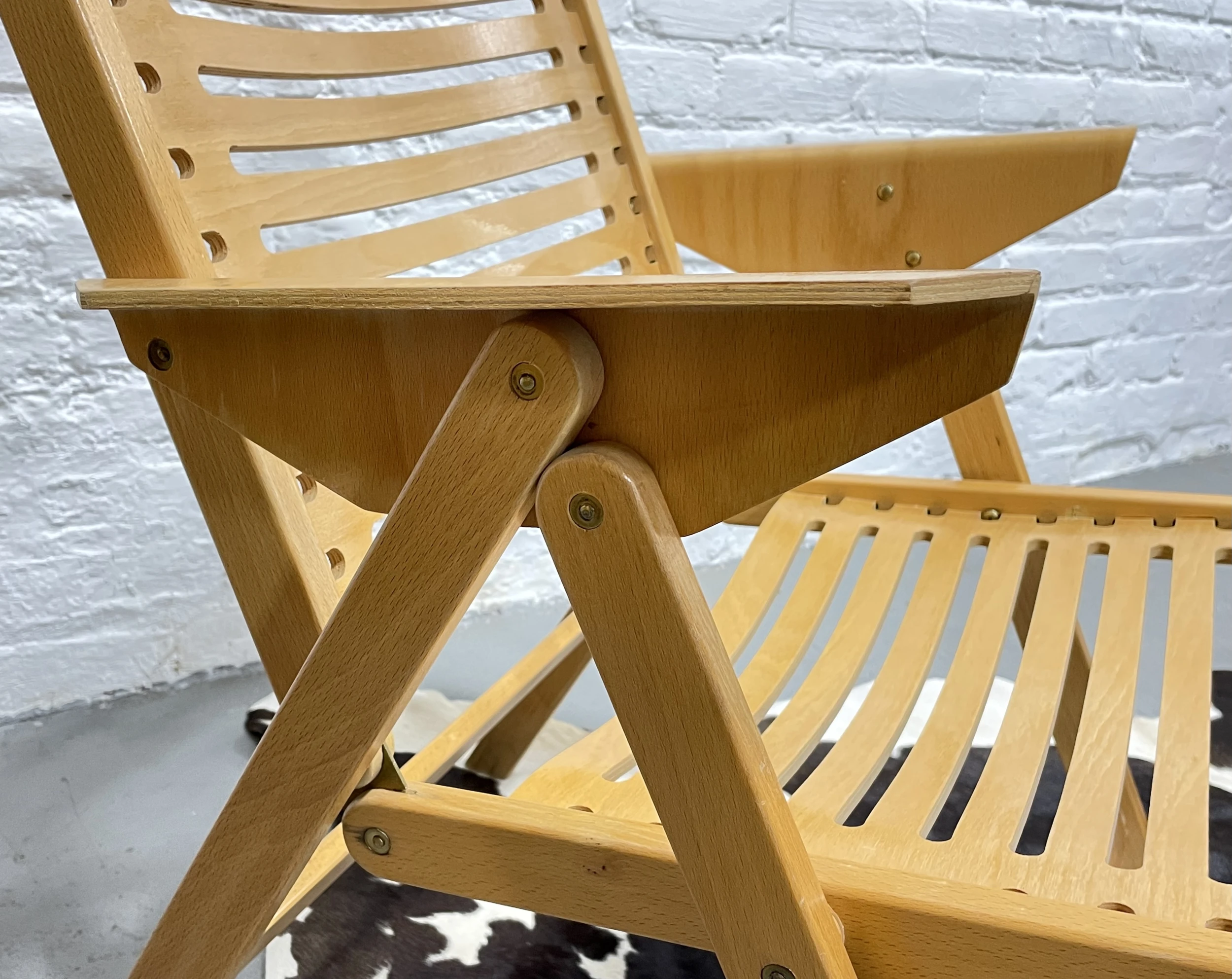 Pair Of Mid Century Modern "Rex" Folding Lounge Chairs Designed By Niko Kralj, C. 1960's 8 Pair Of Mid Century Modern "Rex" Folding Lounge Chairs Designed By Niko Kralj, C. 1960's - Image 8