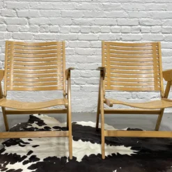 Pair Of Mid Century Modern "Rex" Folding Lounge Chairs Designed By Niko Kralj, C. 1960's 16 Pair Of Mid Century Modern "Rex" Folding Lounge Chairs Designed By Niko Kralj, C. 1960's -chairish shop pair of mid century modern rex folding lounge chairs designed by niko kralj c 1960s 1323