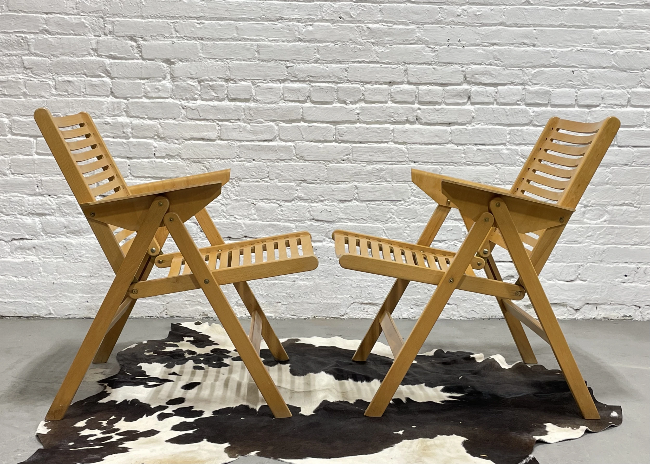 Pair Of Mid Century Modern "Rex" Folding Lounge Chairs Designed By Niko Kralj, C. 1960's 10 Pair Of Mid Century Modern "Rex" Folding Lounge Chairs Designed By Niko Kralj, C. 1960's - Image 10