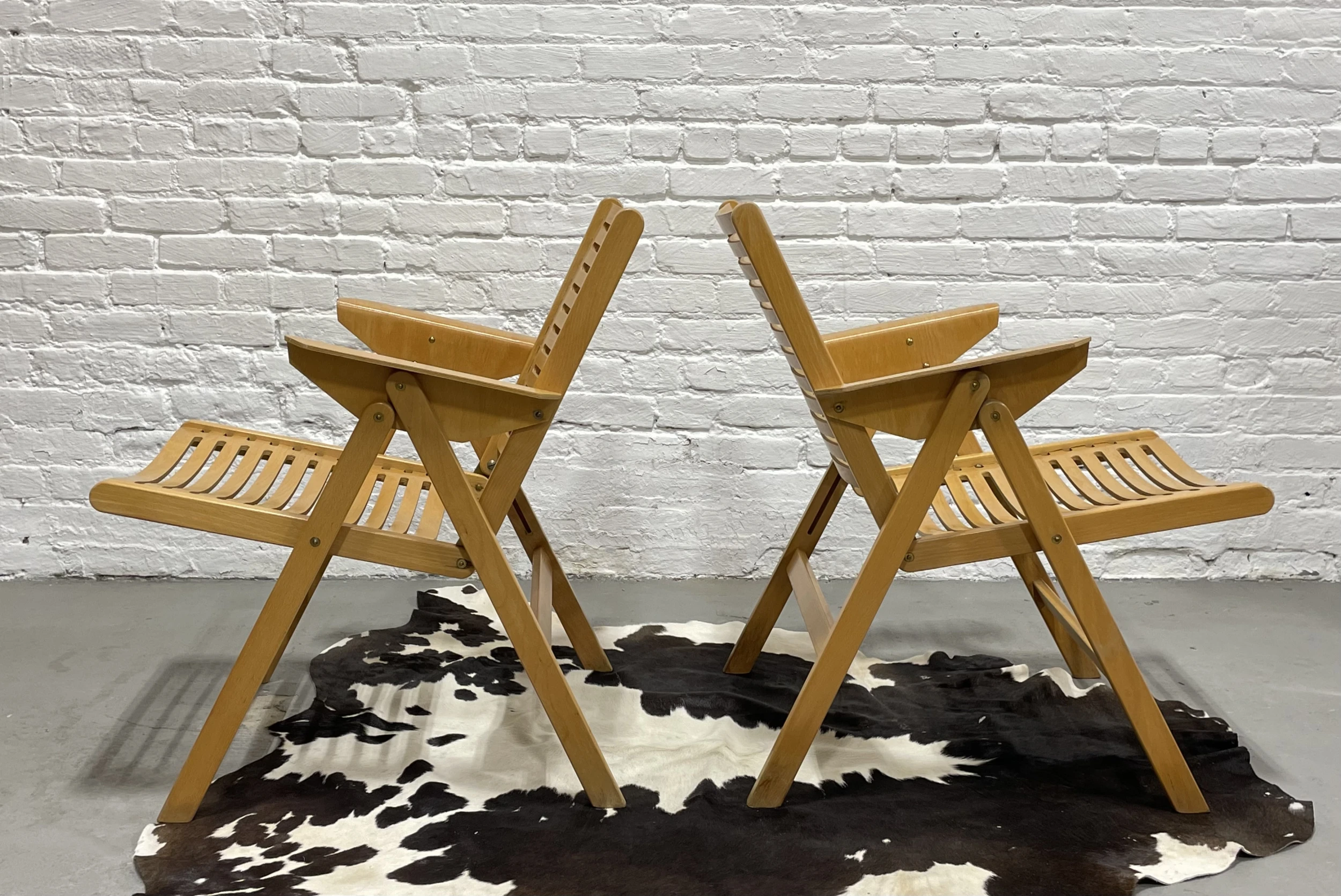 Pair Of Mid Century Modern "Rex" Folding Lounge Chairs Designed By Niko Kralj, C. 1960's 2 Pair Of Mid Century Modern "Rex" Folding Lounge Chairs Designed By Niko Kralj, C. 1960's - Image 2