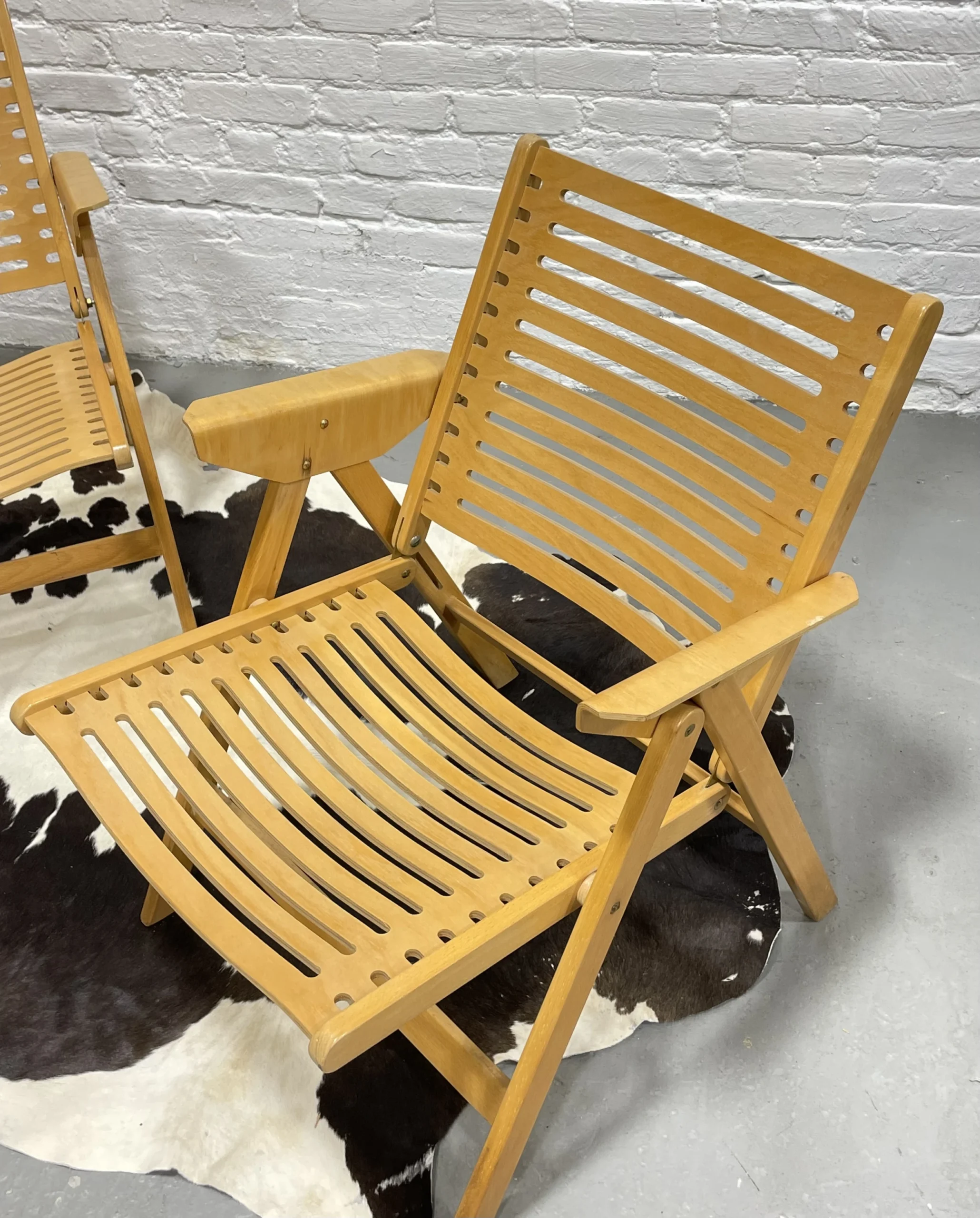 Pair Of Mid Century Modern "Rex" Folding Lounge Chairs Designed By Niko Kralj, C. 1960's 9 Pair Of Mid Century Modern "Rex" Folding Lounge Chairs Designed By Niko Kralj, C. 1960's - Image 9