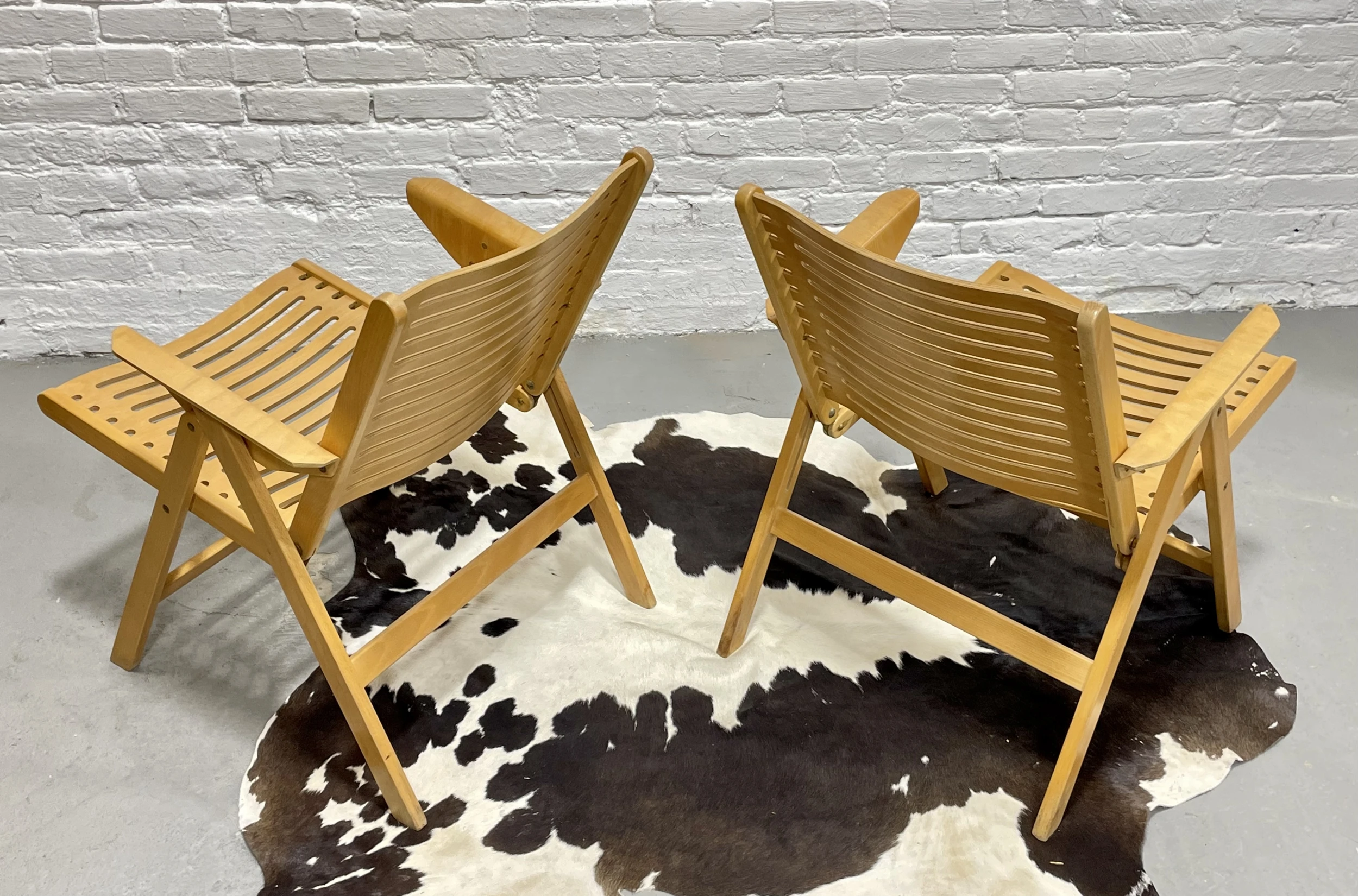 Pair Of Mid Century Modern "Rex" Folding Lounge Chairs Designed By Niko Kralj, C. 1960's 5 Pair Of Mid Century Modern "Rex" Folding Lounge Chairs Designed By Niko Kralj, C. 1960's - Image 5