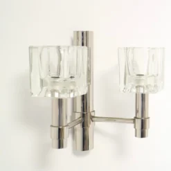 Pair Of Peill & Putzler Chrome Cube Glass Appliqués / Sconces 70's -chairish shop pair of peill and putzler chrome cube glass appliques sconces 70s 2834 scaled