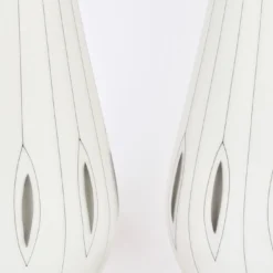 Pair Of White Glass Table Lamps With Sterling Silver Overlay, 1950's -chairish shop pair of white glass table lamps with sterling silver overlay 1950s 0236 scaled