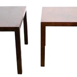 Parsons Style Brutalist Side, End Tables In Faux Tortoise Shell Formica Finish By Lane C. 1970's -chairish shop parsons style brutalist side end tables in faux tortoise shell formica finish by lane c 1970s 1136