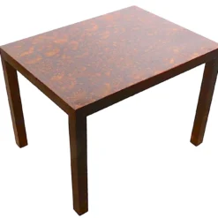 Parsons Style Brutalist Side, End Tables In Faux Tortoise Shell Formica Finish By Lane C. 1970's -chairish shop parsons style brutalist side end tables in faux tortoise shell formica finish by lane c 1970s 5592