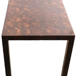 Parsons Style Brutalist Side, End Tables In Faux Tortoise Shell Formica Finish By Lane C. 1970's -chairish shop parsons style brutalist side end tables in faux tortoise shell formica finish by lane c 1970s 8951