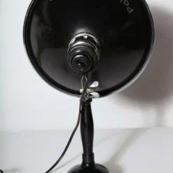 Polysonn-Lampe Nickel Plate And Black Iron Table Lamp, 1920's -chairish shop polysonn lampe nickel plate and black iron table lamp 1920s 1301