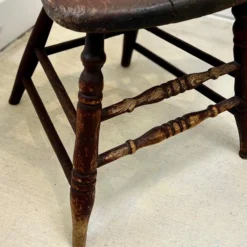 Primitive Rustic Farmhouse Slant Back Plank Seat Antique Pine Chairs, A Pair, Circa 1850's -chairish shop primitive rustic farmhouse slant back plank seat antique pine chairs a pair circa 1850s 1810