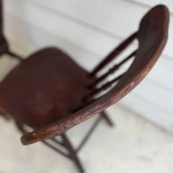 Primitive Rustic Farmhouse Slant Back Plank Seat Antique Pine Chairs, A Pair, Circa 1850's -chairish shop primitive rustic farmhouse slant back plank seat antique pine chairs a pair circa 1850s 6116 scaled