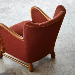 Rare Danish Easy Lounge Chair In Mahogany Attributed To Otto Færge, 1940's -chairish shop rare danish easy lounge chair in mahogany attributed to otto frge 1940s 1061