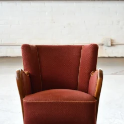 Rare Danish Easy Lounge Chair In Mahogany Attributed To Otto Færge, 1940's -chairish shop rare danish easy lounge chair in mahogany attributed to otto frge 1940s 1695