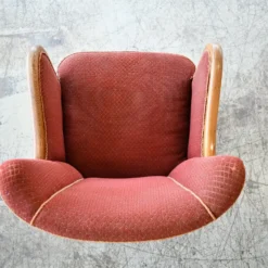 Rare Danish Easy Lounge Chair In Mahogany Attributed To Otto Færge, 1940's -chairish shop rare danish easy lounge chair in mahogany attributed to otto frge 1940s 4535